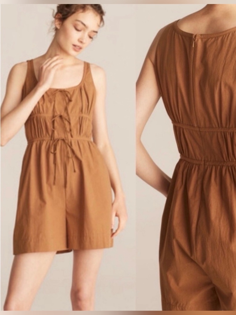 Rebecca Taylor Poplin Romper size 8 NWT